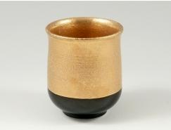 金濃黒釉掛分・プラチナ濃黒釉掛分 組湯呑