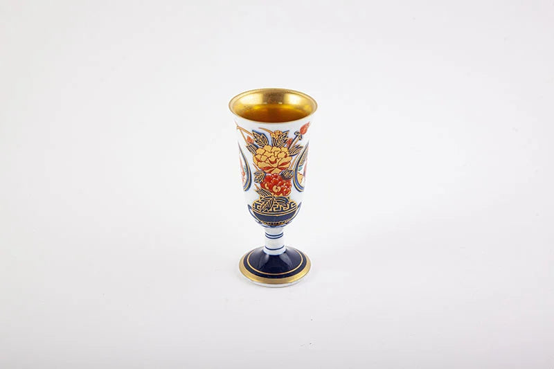 染錦四方割花籠文【ワインカップ・小】