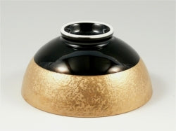 金濃黒釉掛分・プラチナ濃黒釉掛分 組茶碗