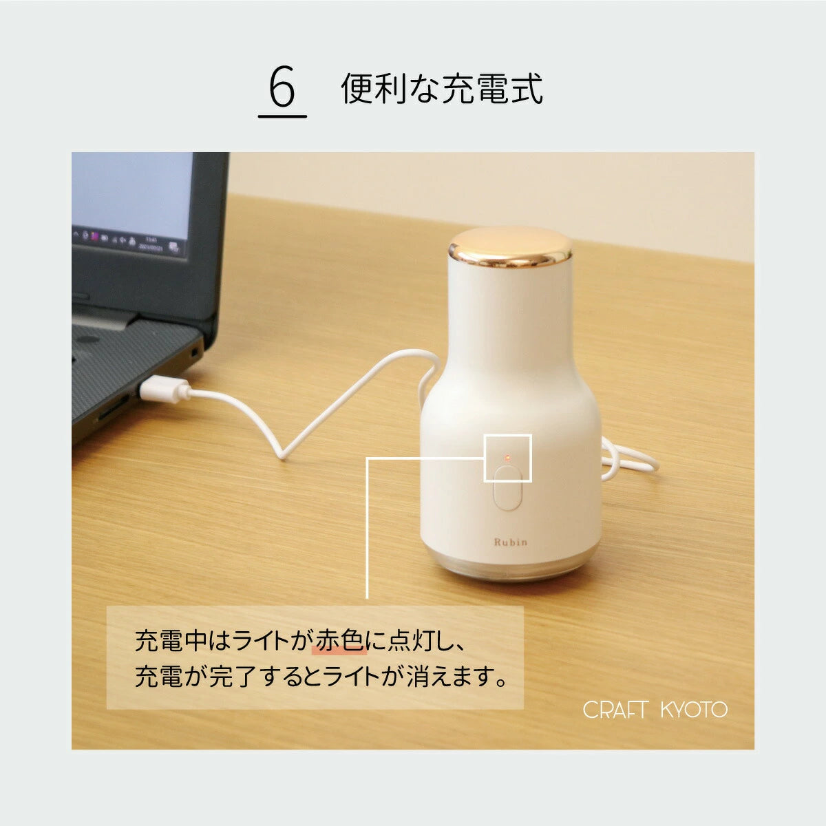 東洋ケース 毛玉クリーナー けだまとり ルビン ルーク 電動 毛玉取り器 USB 充電式 コードレス 2段階強さ調節 3枚刃 ホワイト KDM-RO-WH コンパクト