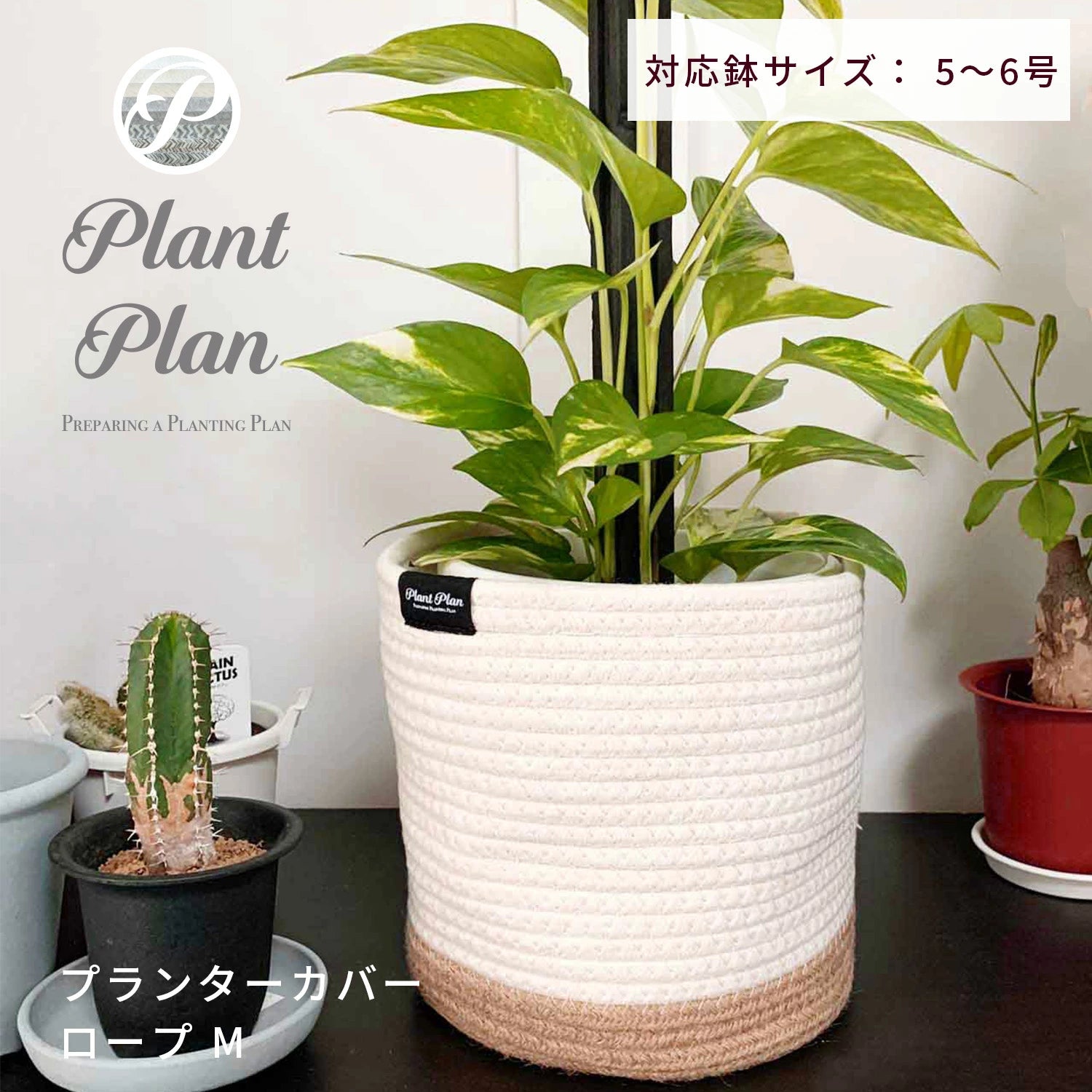 東洋ケース Plant Plan プラントプラン ハンギングプランターカバー ロープ M